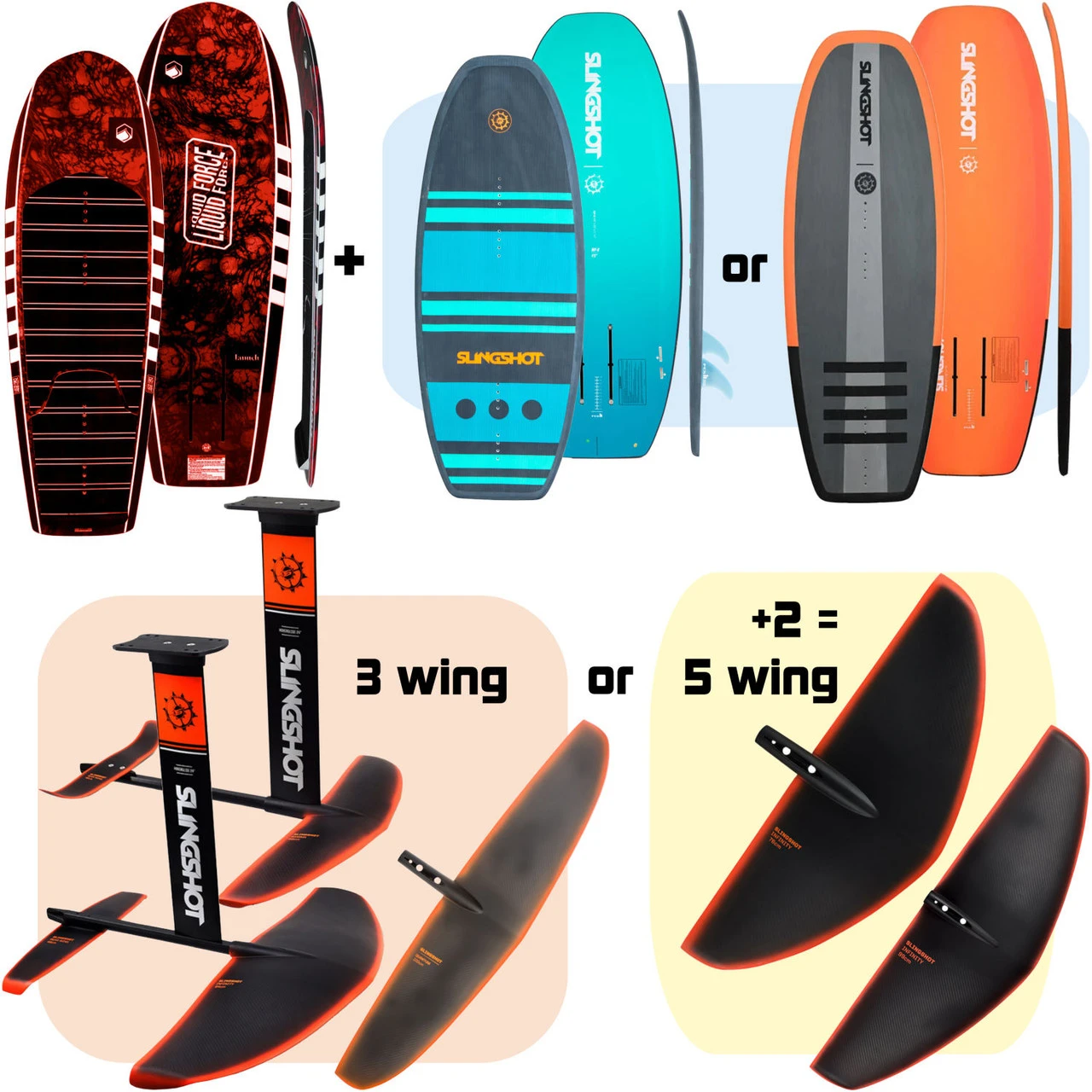 MACkite Family Double Trouble Wake Foil Package